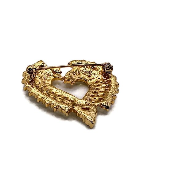 Shiny Rhinestone Heart Shaped Brooch - Picture 3 of 5